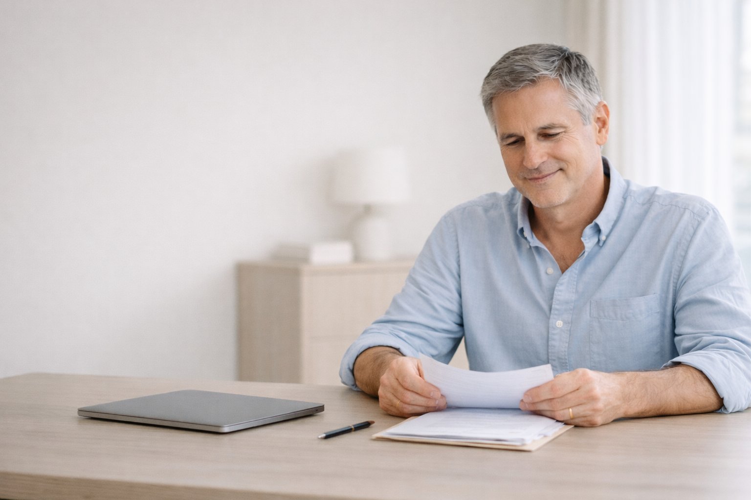 Reviewing documents calmly at home